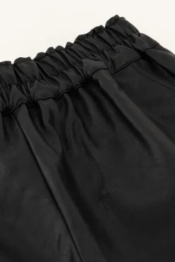My Jewellery Short Noir En Simili Cuir Avec Bande élastique New