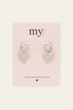 My Jewellery Sunchasers Boucles D’oreilles à Coeur Et Strass Fashion