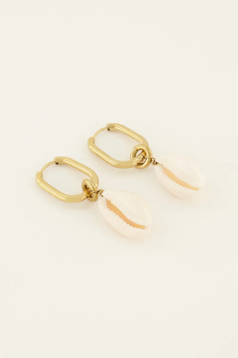 My Jewellery Sunchasers Boucles D’oreilles Ovales à Coquillage New
