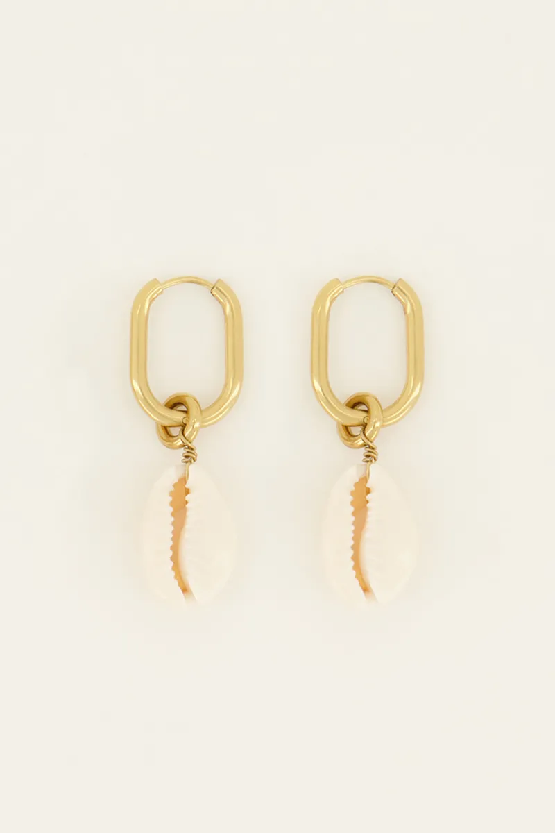 My Jewellery Sunchasers Boucles D’oreilles Ovales à Coquillage New