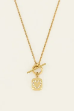 My Jewellery Sunchasers Collier Avec Fermoir Et Cœur En Strass Clearance
