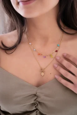 My Jewellery Sunchasers Collier Avec Fermoir Et Cœur En Strass Clearance