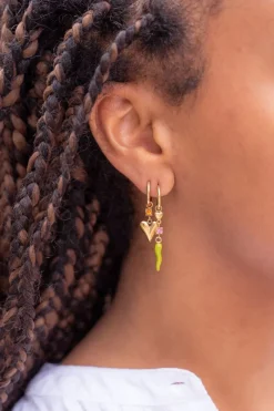 My Jewellery Sunrocks Boucles D'oreilles Avec Coeur Et Poivre Hot