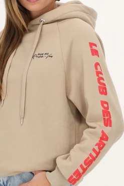 My Jewellery Sweat à Capuche "Le Club Des Artistes" Beige Outlet