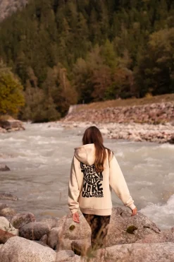 My Jewellery Sweat à Capuche Beige Oversize Très Belle Discount