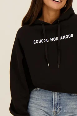 My Jewellery Sweat à Capuche Noir « Au Revoir » Blanc/Noir Discount