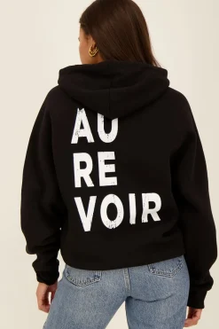 My Jewellery Sweat à Capuche Noir « Au Revoir » Blanc/Noir Discount