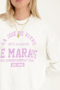 My Jewellery Sweat Blanc Le Marais Blanc/Violet clair Clearance