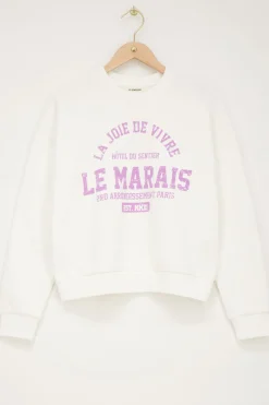 My Jewellery Sweat Blanc Le Marais Blanc/Violet clair Clearance