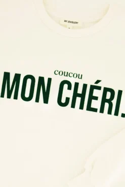 My Jewellery Sweat Blanc Mon Chéri Vert/Blanc Fashion