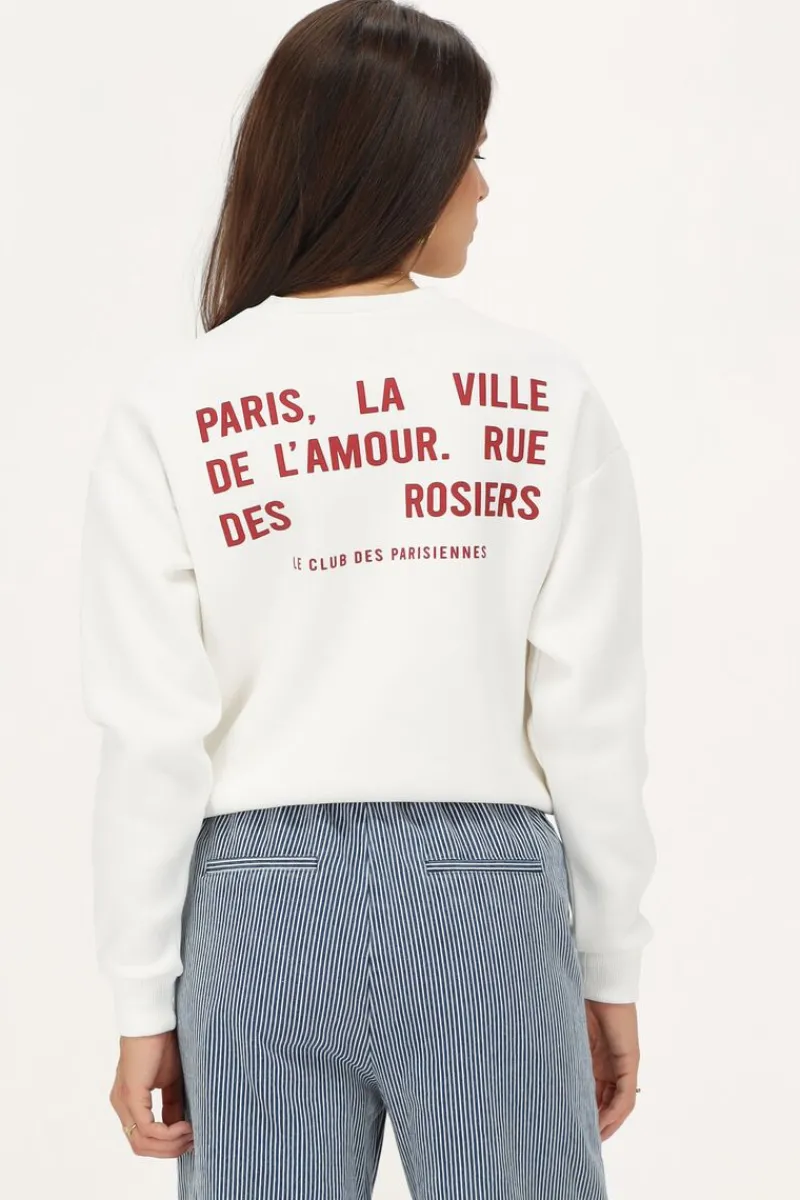 My Jewellery Sweat Blanc "Paris La Ville" Blanc/Rouge New