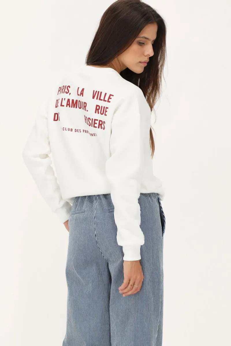 My Jewellery Sweat Blanc "Paris La Ville" Blanc/Rouge New