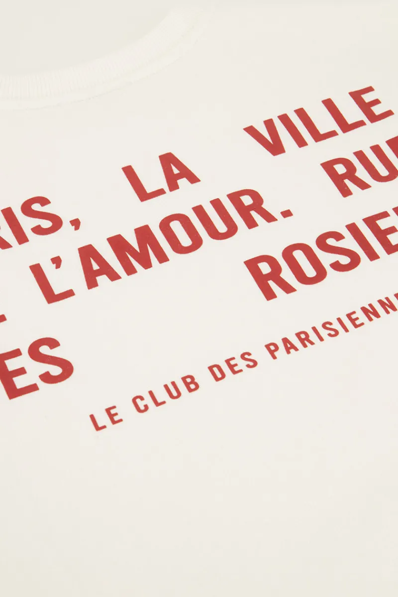 My Jewellery Sweat Blanc "Paris La Ville" Blanc/Rouge New