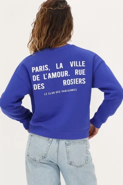 My Jewellery Sweat Bleu "Paris La Ville" Blanc/Bleu Sale