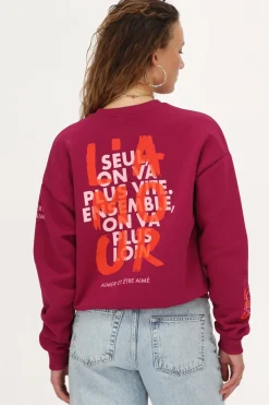 My Jewellery Sweat Graffiti Bordeaux 
