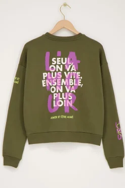 My Jewellery Sweat Graffiti Vert Foncé 