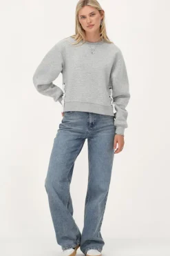 My Jewellery Sweat Gris Avec Nœuds Blancs Clearance