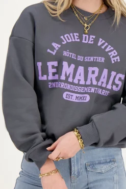 My Jewellery Sweat La Joie De Vivre Gris foncé Outlet