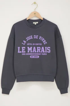 My Jewellery Sweat La Joie De Vivre Gris foncé Outlet