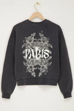 My Jewellery Sweat Paris Fleuri Gris Best