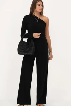 My Jewellery Top à Une Manche En Lurex Noir Outlet