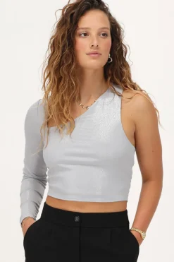 My Jewellery Top Asymétrique & Côtelé Argenté Online