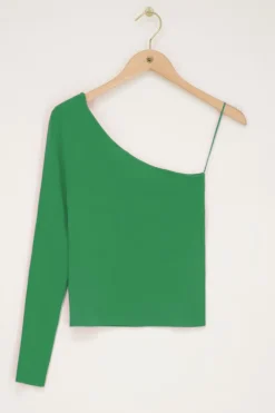 My Jewellery Top Asymétrique à Manche Longue Vert Online