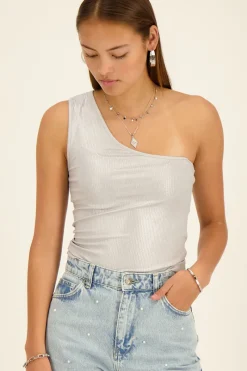 My Jewellery Top Asymétrique Argenté Fashion