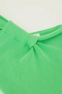 My Jewellery Top Asymétrique Avec Effet Torsadé Vert Outlet