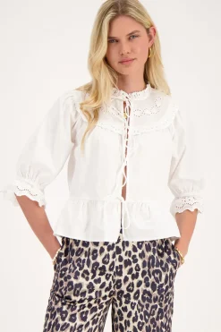 My Jewellery Top Avec Nœuds Et Broderies Blanc Online