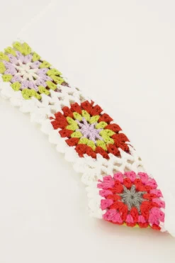 My Jewellery Top Blanc Crocheté Multicolore Outlet