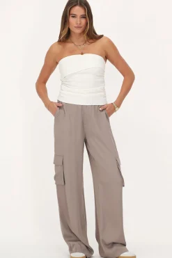 My Jewellery Top Bustier Blanc Drapé Blanc/Crème New