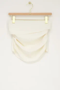 My Jewellery Top Bustier Blanc Drapé Blanc/Crème New