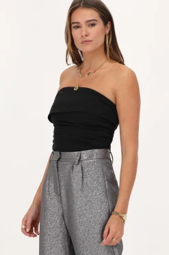 My Jewellery Top Bustier Drapé Noir Discount