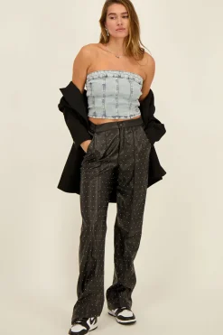My Jewellery Top Corset Bleu Denim Fashion