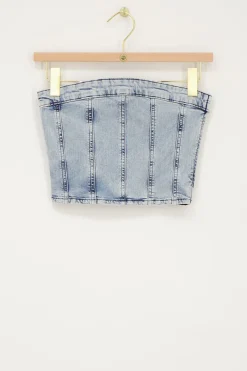 My Jewellery Top Corset Bleu Denim Fashion
