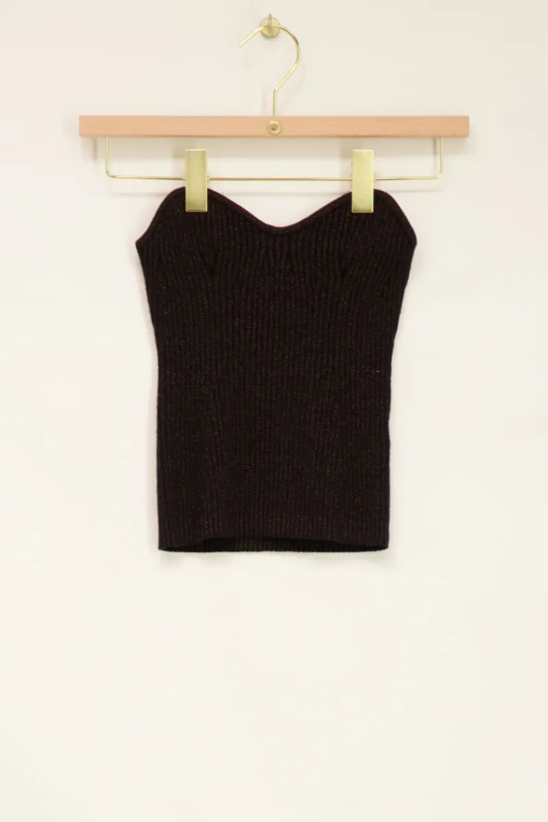 My Jewellery Top Corset Avec Lurex Noir Best