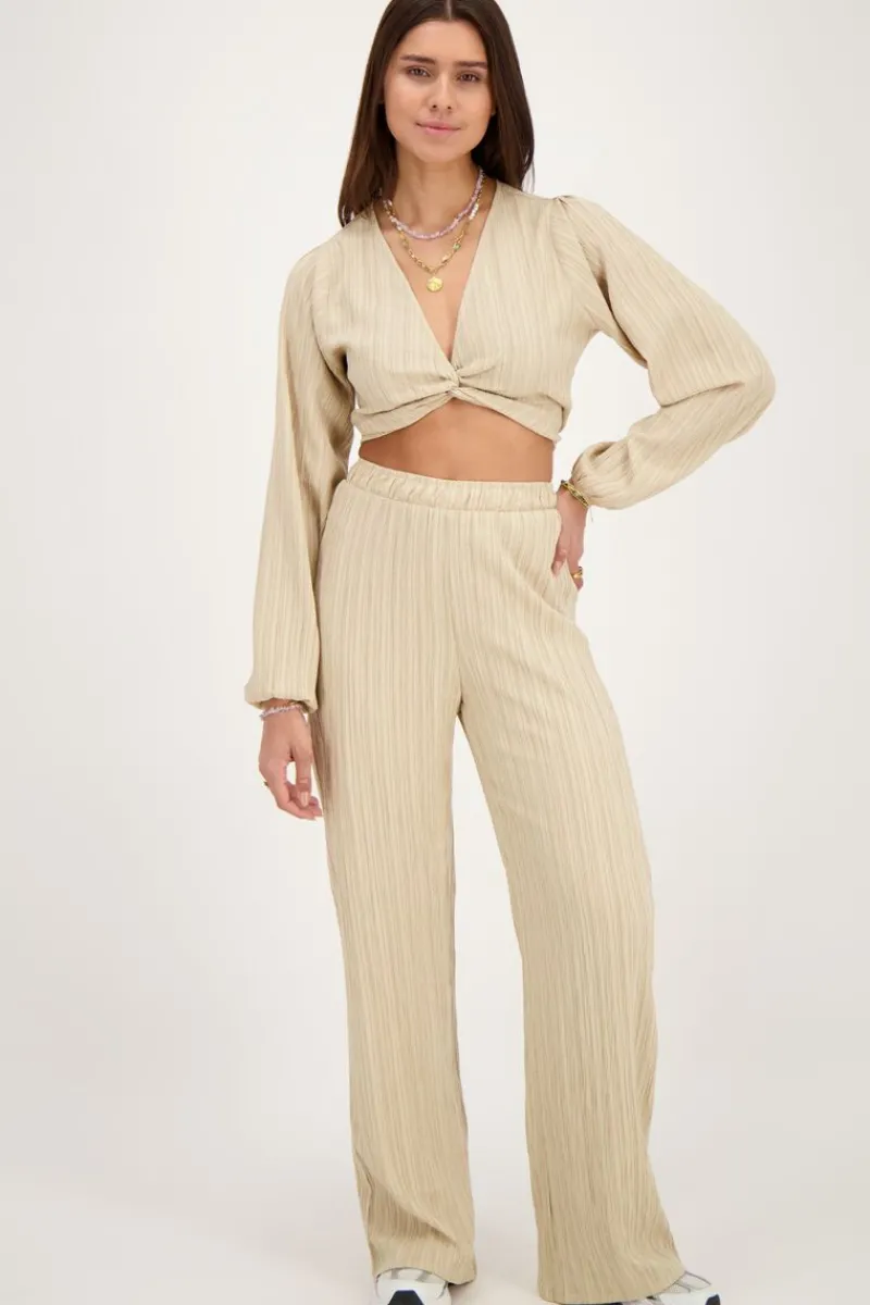 My Jewellery Top Court Avec Boutons Beige Outlet
