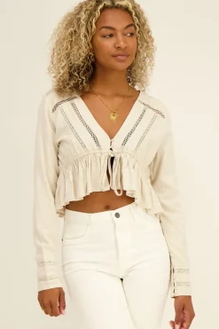 My Jewellery Top Court En Lin Beige Online