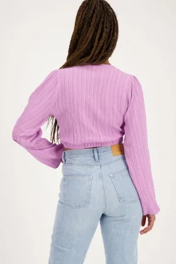 My Jewellery Top Court Avec Noeuds Violet Fashion