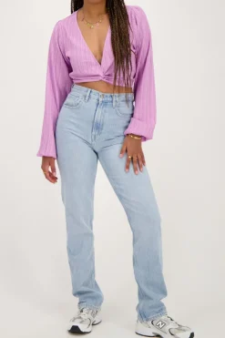 My Jewellery Top Court Avec Noeuds Violet Fashion