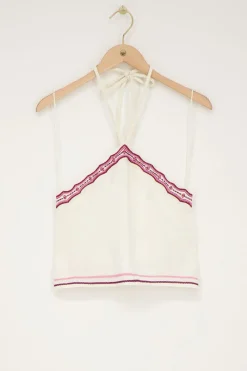 My Jewellery Top Dos Nu En Lin Beige Avec Perles Sale