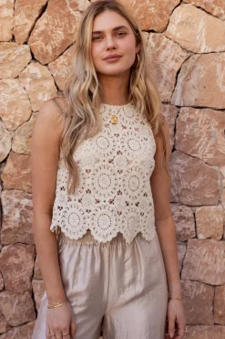 My Jewellery Top En Crochet Beige Best