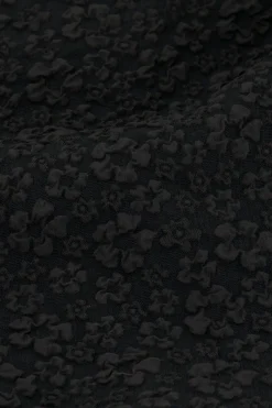 My Jewellery Top En Jacquard Noir Avec Péplum Fashion