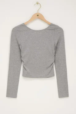 My Jewellery Top Gris Avec Dos Nu Gris clair/Gris Outlet