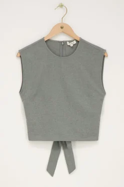 My Jewellery Top Gris Avec Noeud Best