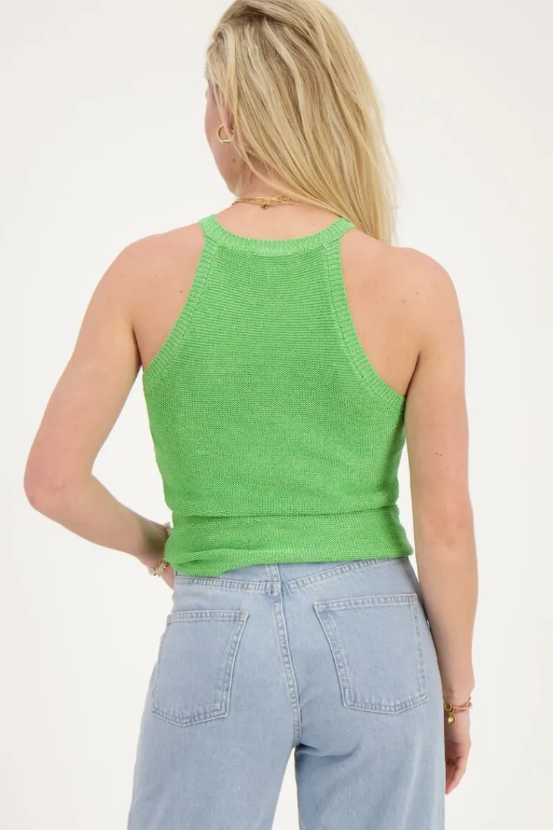 My Jewellery Top Licou Avec Lurex Vert Fashion