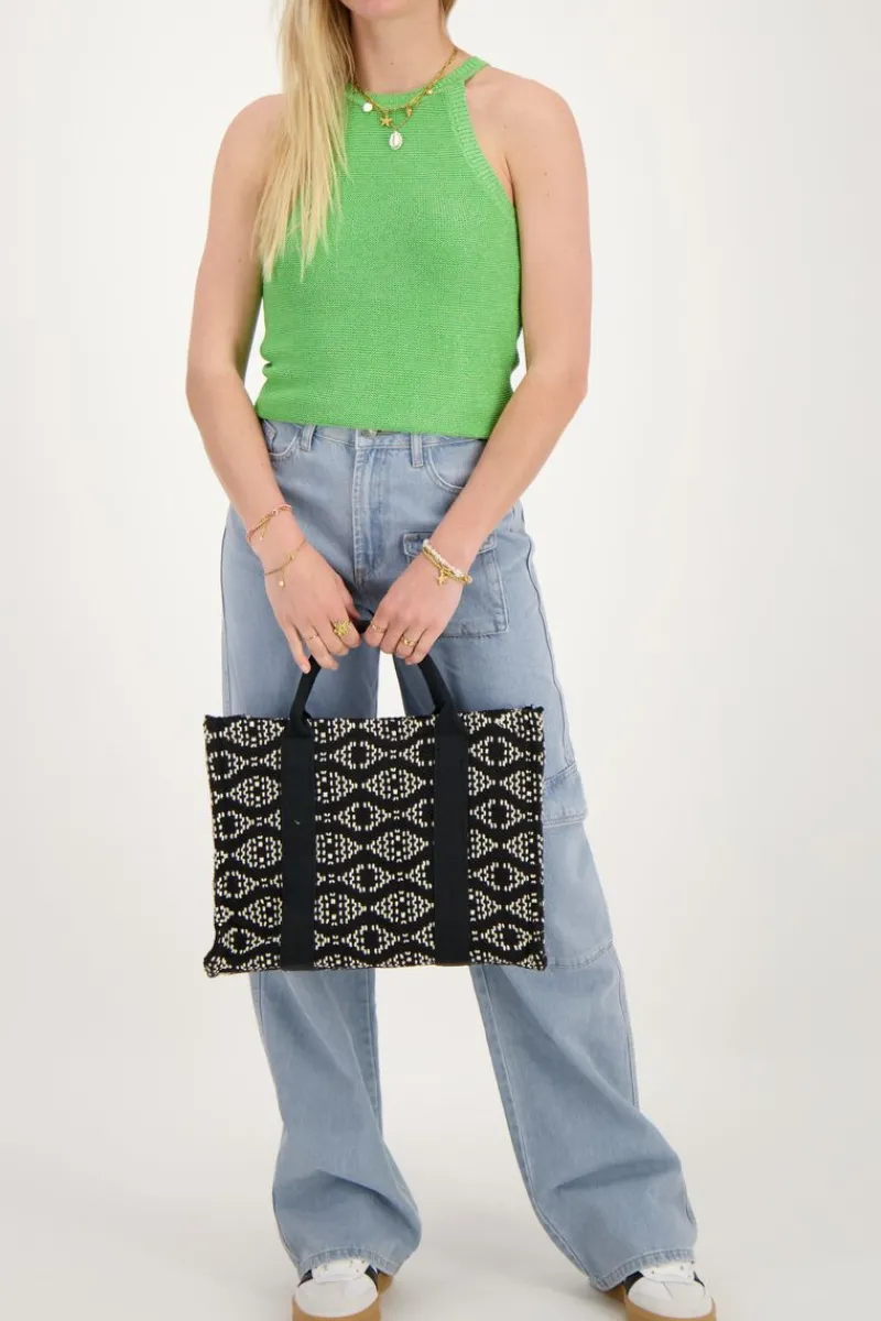 My Jewellery Top Licou Avec Lurex Vert Fashion
