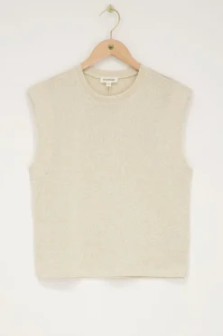 My Jewellery Top Musculaire Avec Lurex Beige New