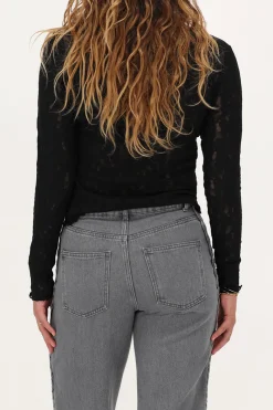 My Jewellery Top En Dentelle Avec Col Bateau Noir Online